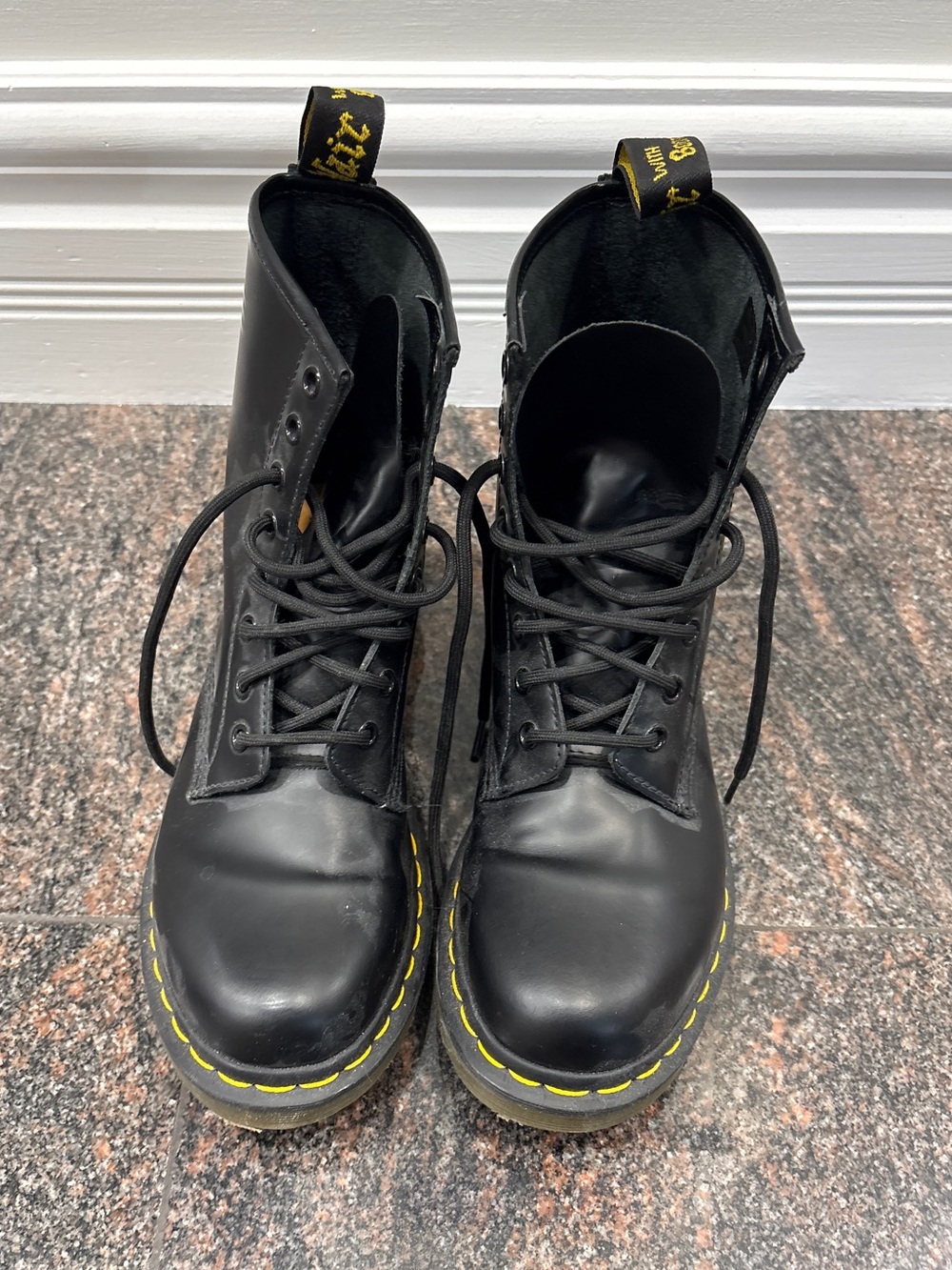 Dr. Martens Black Leather Lace-Up Ankle Boots